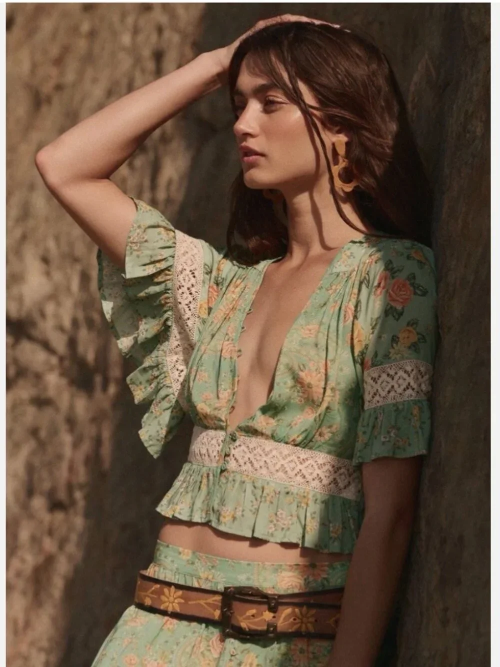Spell & The Gypsy Melody Crop & Frill Shorts Set - Small - NWT - Picture 3 of 16